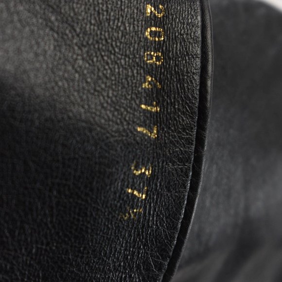 GUCCI: Black Leather & Gold Studded, Moto Boots - Picture 10 of 10